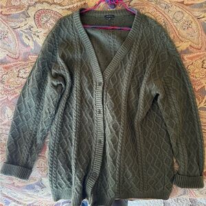 Talbots Green Cardigan